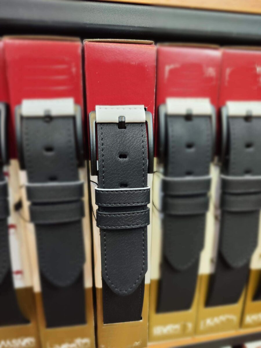 fashion belts mens black white leather coated buckle 26 110324JEAN40KASV