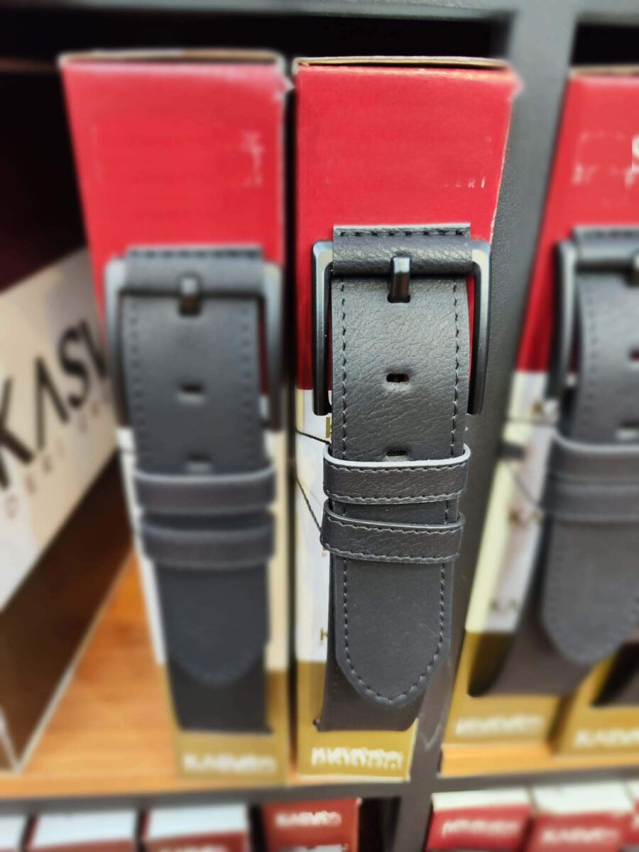 mens casual belt for denim leather coated buckle 39 110324JEAN40KASV