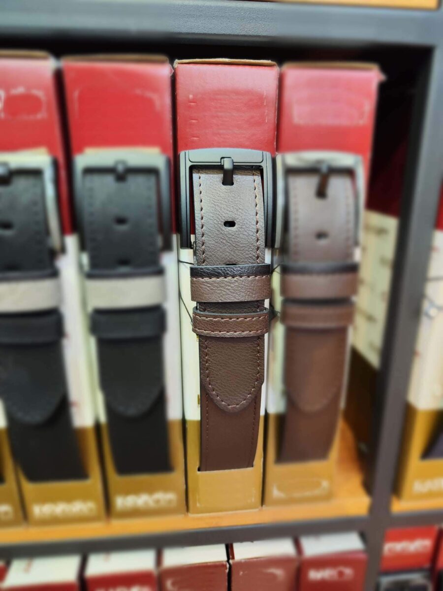 mens leather belt for jeans dark brown 45 110324JEAN40KASV