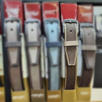 trendy mens belt for denim brown beige 02 140324JEAN40KASV