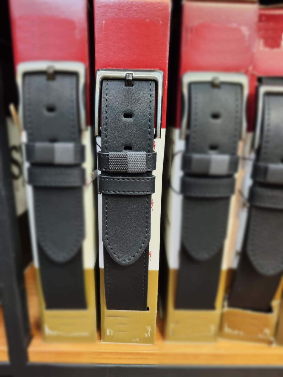 unique belts for guys jeans black with gray 60 110324JEAN40KASV