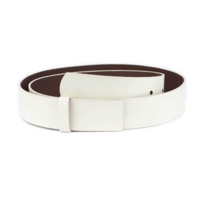 1 1 2 inch creme belt strap replacement leather womens 1 CREMSMOO40CUTGAL 35USD