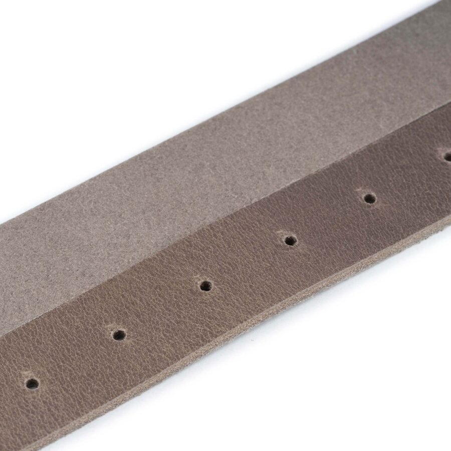 2 5 cm Taupe Belt Strap Leather With Hole For Buckle 3