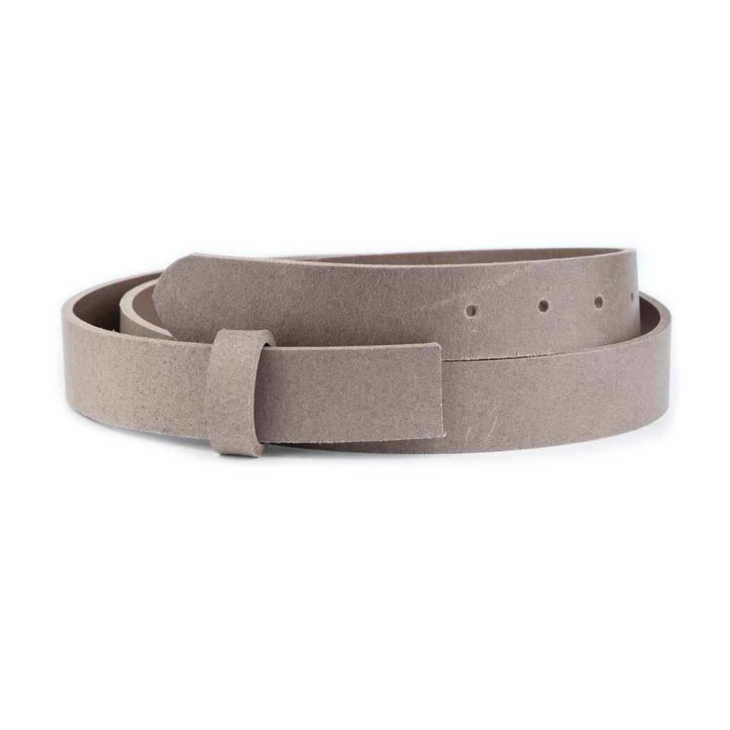Leon Leather Belt 2.5cm - Taupe