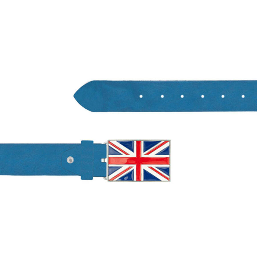 British Flag Belt Royal Blue Oiled Leather 13 09092024 BRIFLA 40 FETT ROYALBLUE