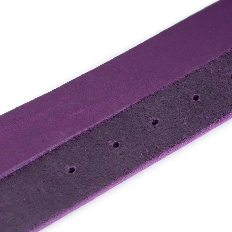 Female Western Belt Purple Leather With Rhinestone Buckle 3 0 cm 4