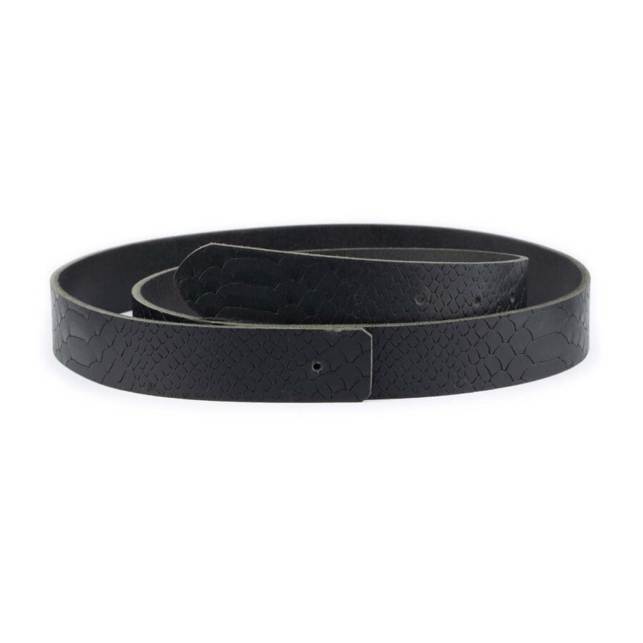 black leather strap for belt croco emboss 3 0 cm 1 CROBLA30HOLLDR usd35