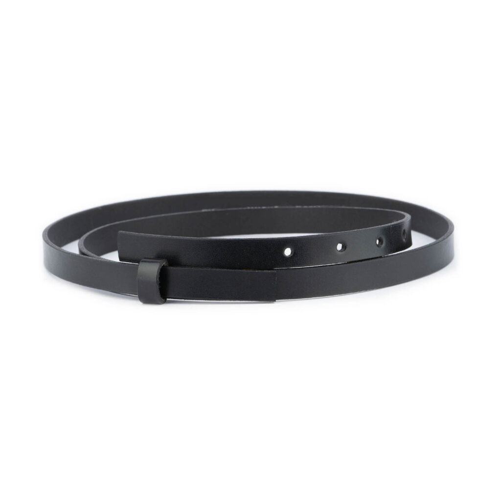 Buy Black Skinny Belt Strap Replacement Leather 1.5 Cm ...