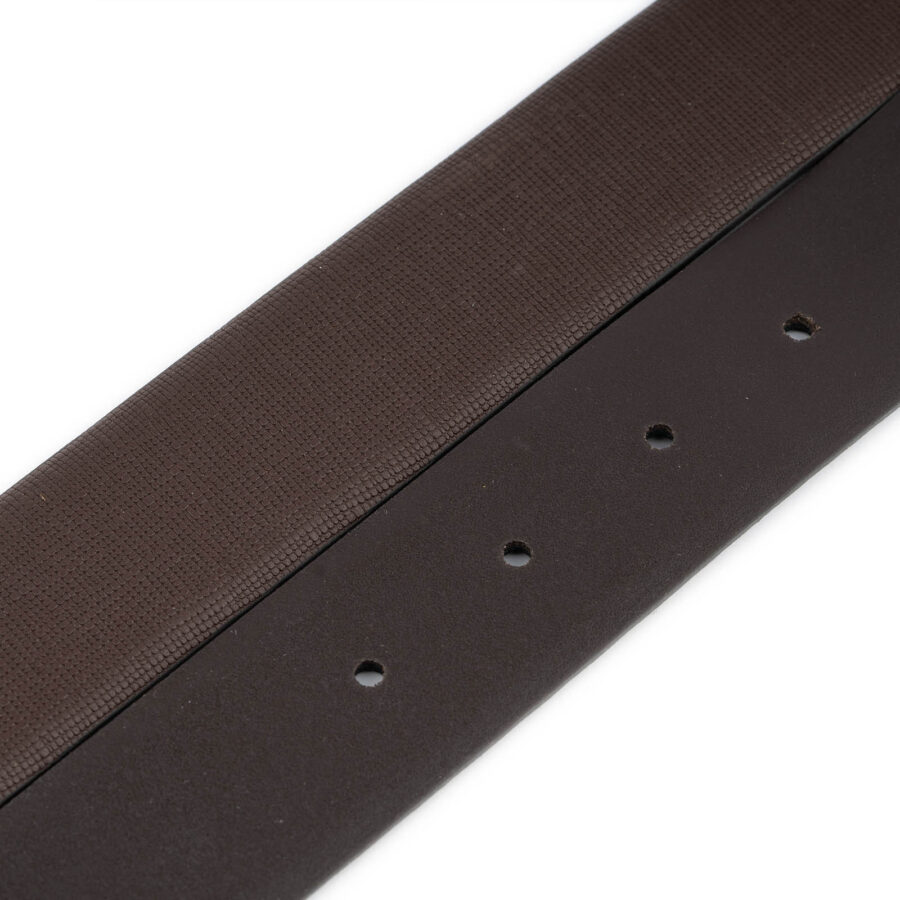 brown saffiano belt strap replacement leather adjustable 3