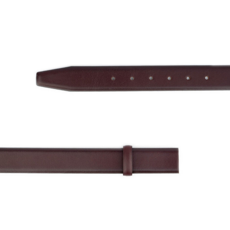 burgundy leather belt strap adjustable for mens buckles 2