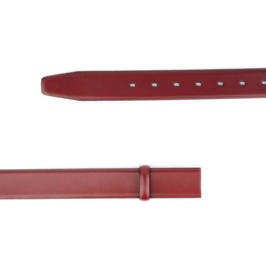 burgundy mens belt strap adjustable leather 3 0 cm 2