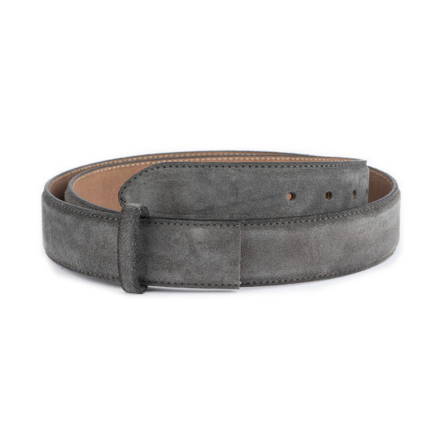 grey suede mens belt strap replacement 4 0 cm 1 GRAYSUED38STITSARD usd65