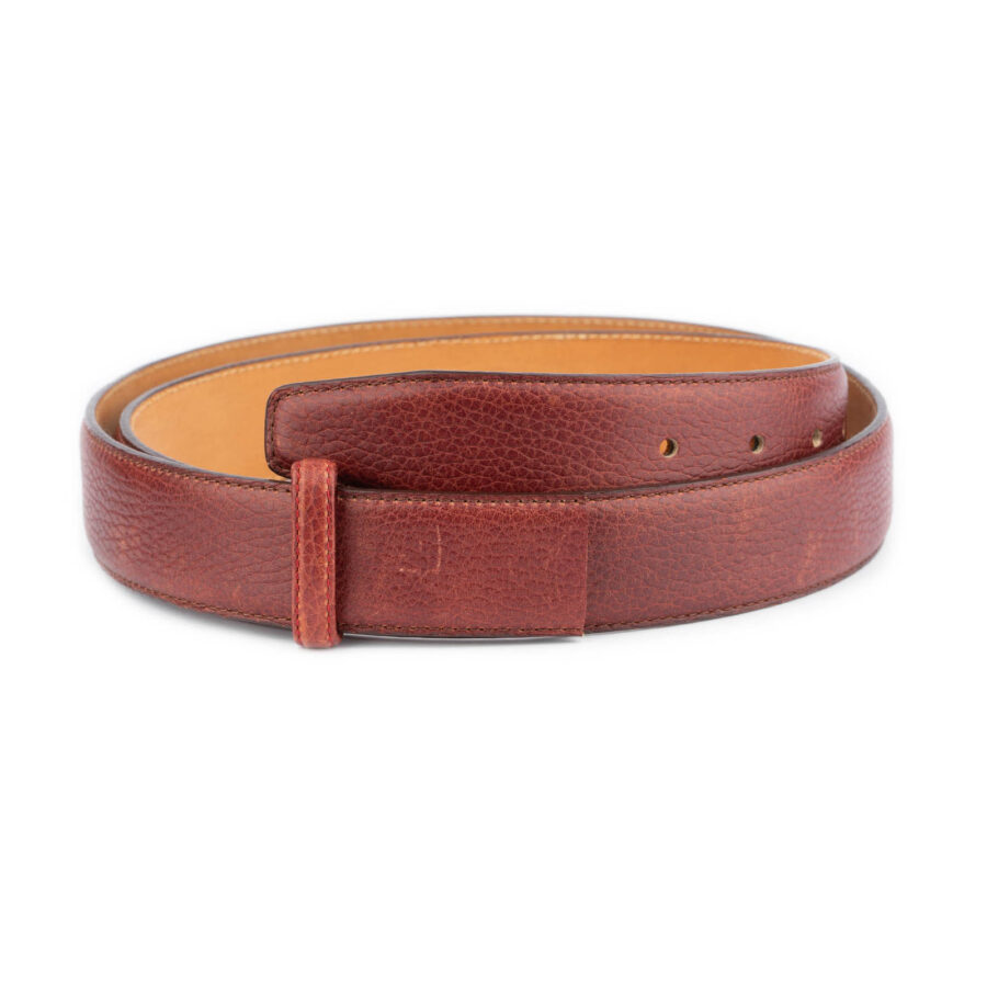 red belt strap replacement for buckles pebble leather 1 BURGPEBB35CUTTRN usd65