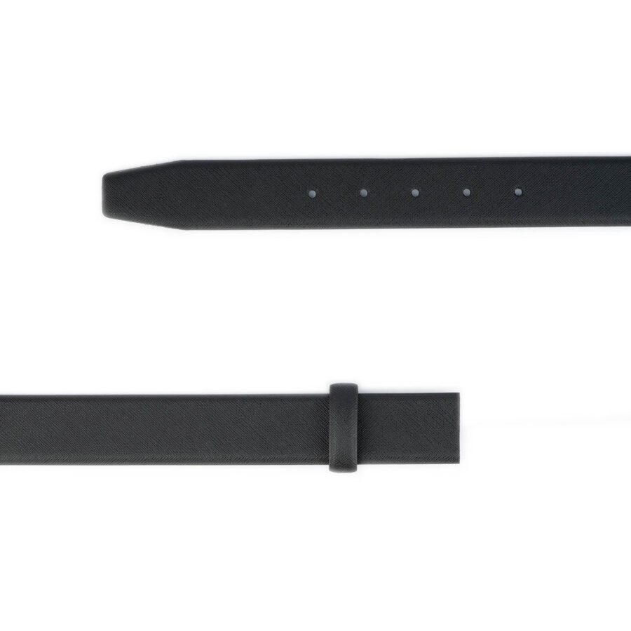 saffiano leather belt strap replacement adjustable black 2