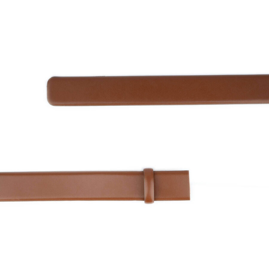silent holeless belt strap replacement light brown leather 2