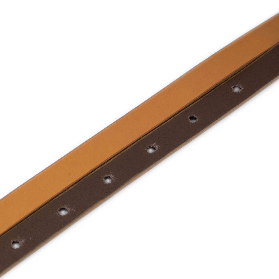 tan skinny belt strap replacement leather adjustable 1 5 cm 2