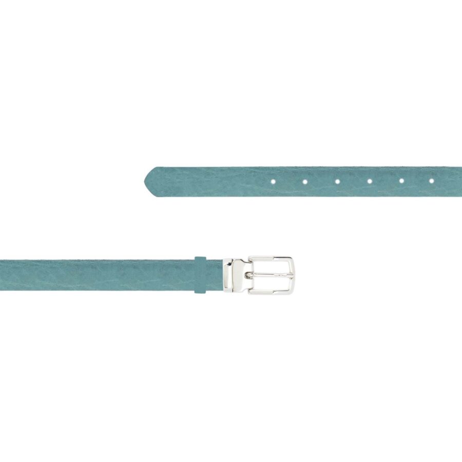 Fashion Belts For Ladies Light Blue Genuine Leather EISB FETT 7797 RECCLDR 1