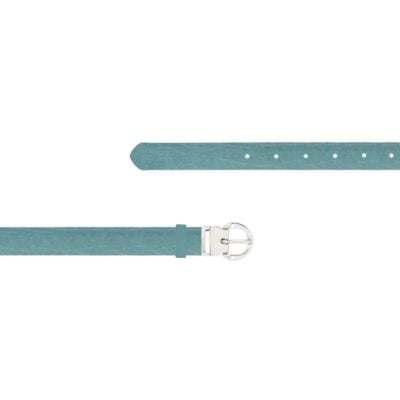 Ice Blue Female Belt Nickel Buckle Oiled Leather EISB FETT 7797 SILVLDR 1