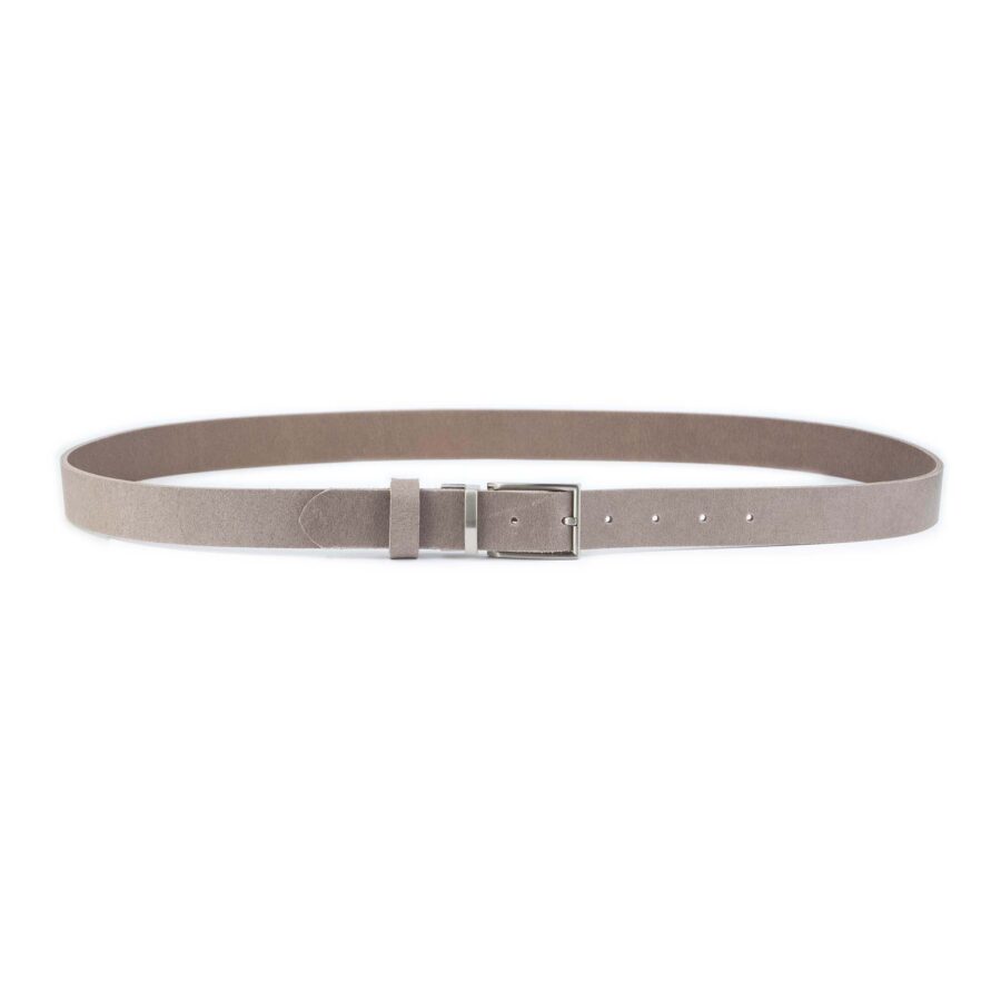 Reversible Taupe Belt Handmade Genuine Leather 3 0 cm 3