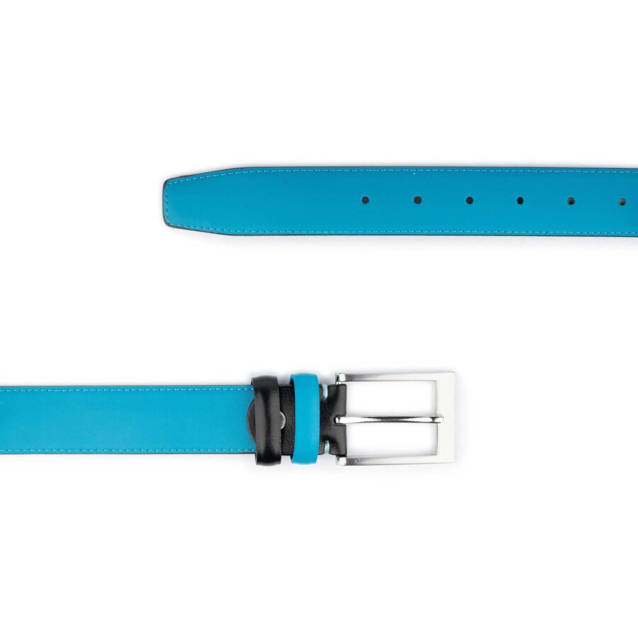 Stylish Turquoise Belt Vegan Leather 1 3 8 Inch 2