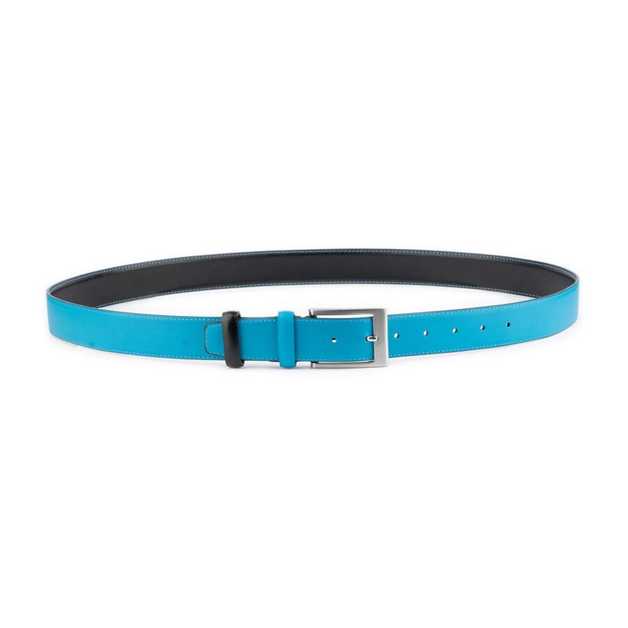 Stylish Turquoise Belt Vegan Leather 1 3 8 Inch 3