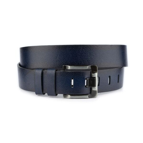 Super Wide Dark Blue Belt For Jeans Buffalo Leather 4 5 cm 1 JEANBLUE45KARP USD 65