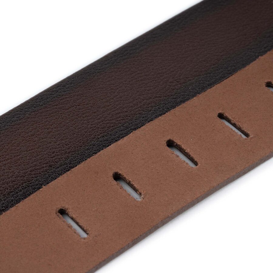 Super Wide Dark Brown Belt For Jeans Buffalo Leather 4 5 cm 3