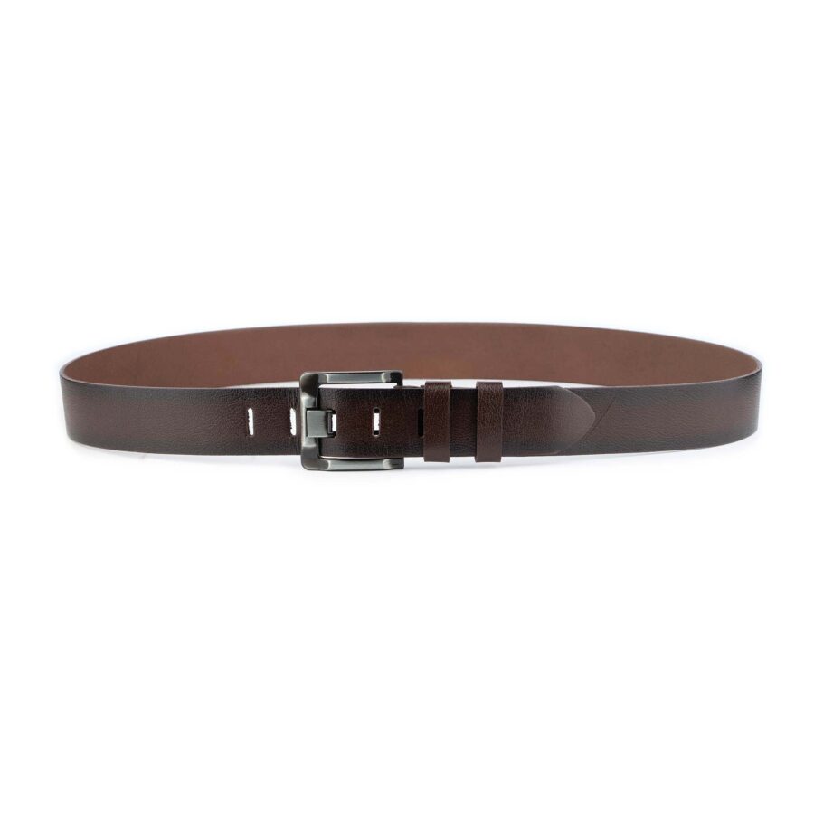Super Wide Dark Brown Belt For Jeans Buffalo Leather 4 5 cm 4