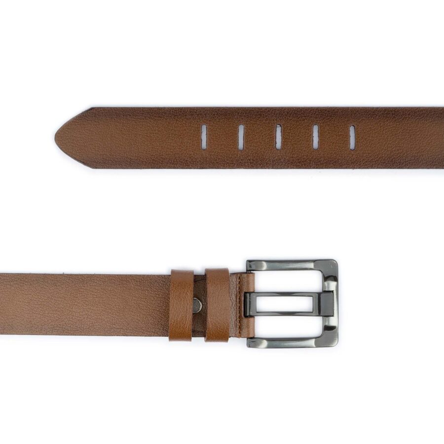 Super Wide Light Brown Belt For Jeans Buffalo Leather 4 5 cm 2