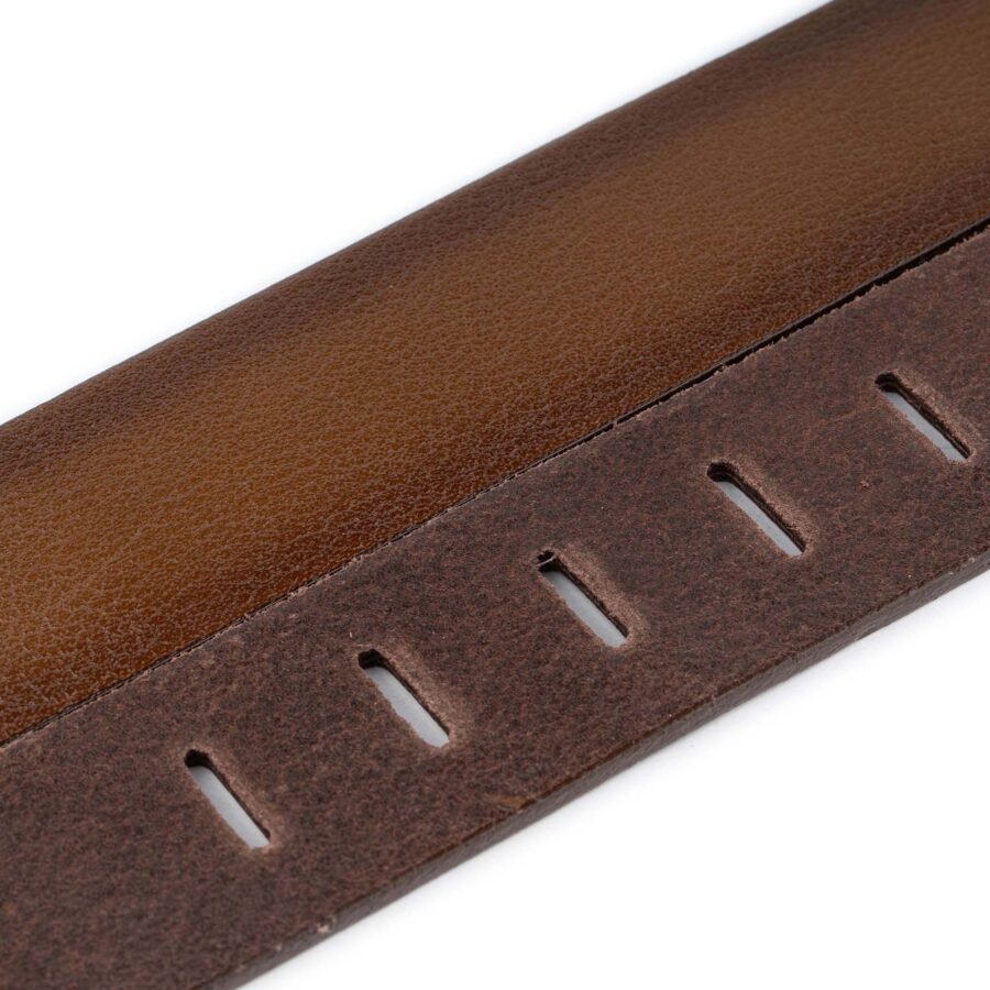 Super Wide Light Brown Belt For Jeans Buffalo Leather 4 5 cm 3
