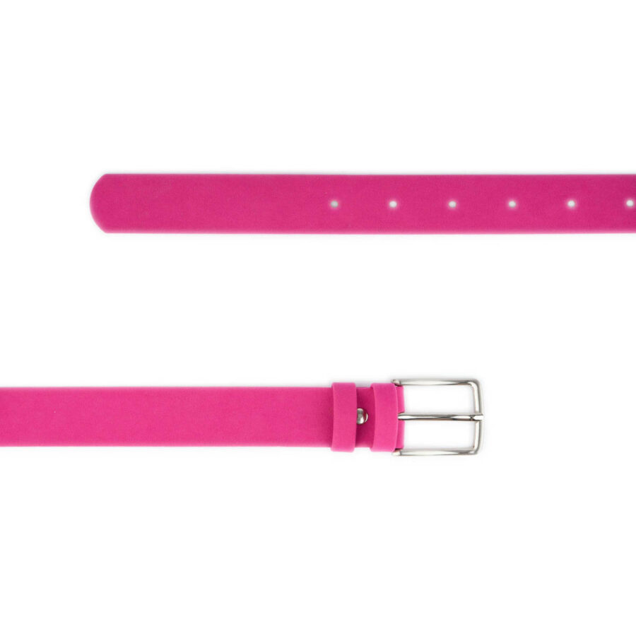 fuchsia velvet belt for women 3