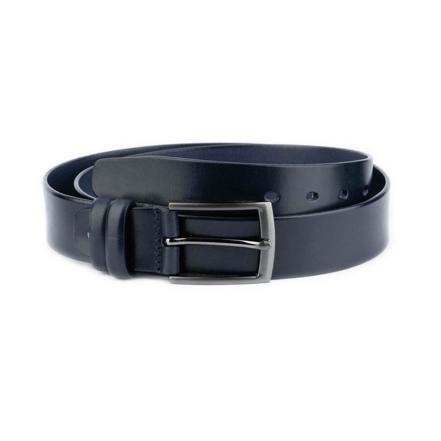 mens minimalistic belt for denim blue full grain leather 1 DRKBLU4017FULGAML usd 55