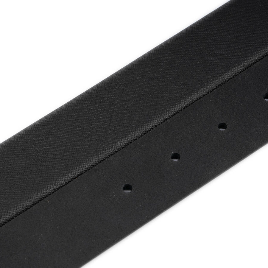 mens saffiano belt designer black leather 4