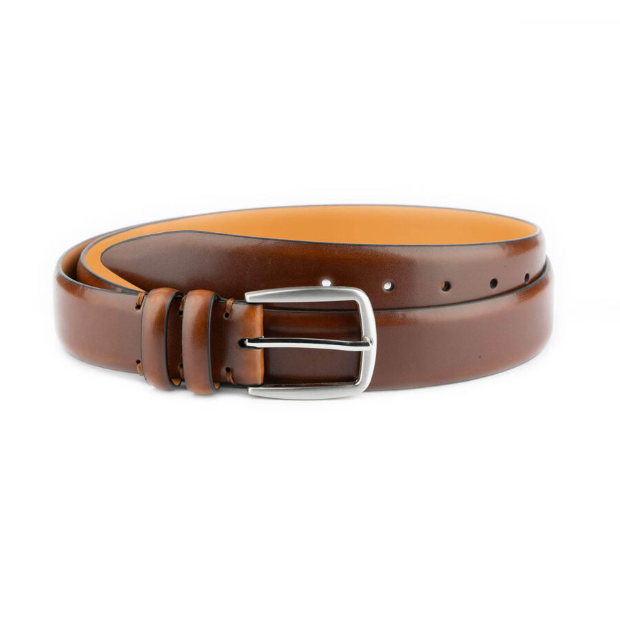 stylish belt for guys vegan cognac leather 1 COGSMO35ALI usd45