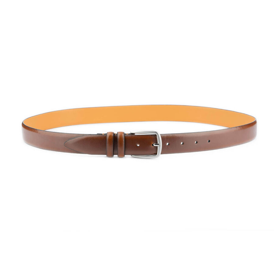 stylish belt for guys vegan cognac leather 2