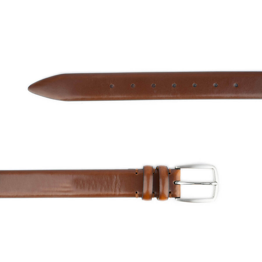 stylish belt for guys vegan cognac leather 3