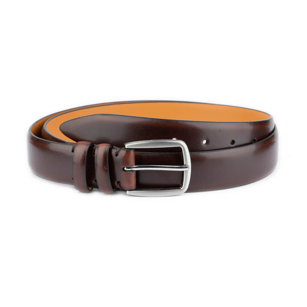 Buy Stylish Gents Vegan Belts Dark Brown - LeatherBeltsOnline.com