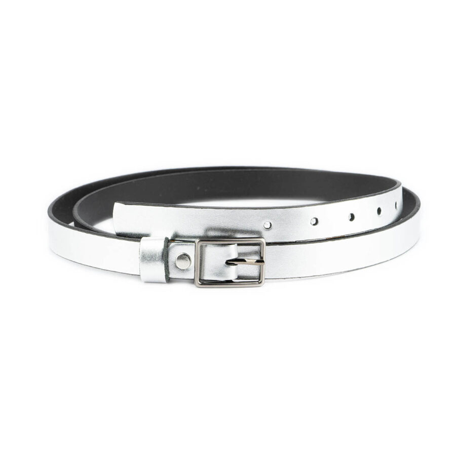 womens silver belt genuine leather 2 0 cm 1 SILSMO20WOMMAR usd35