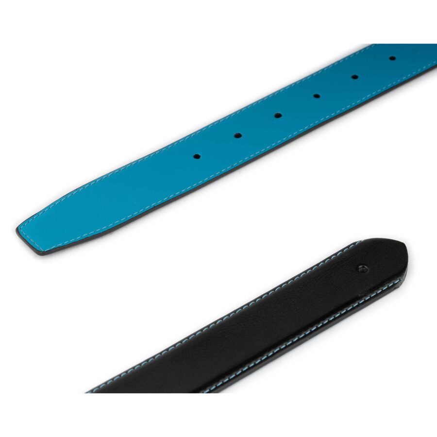 black turquoise vegan belt strap replacement reversible 2