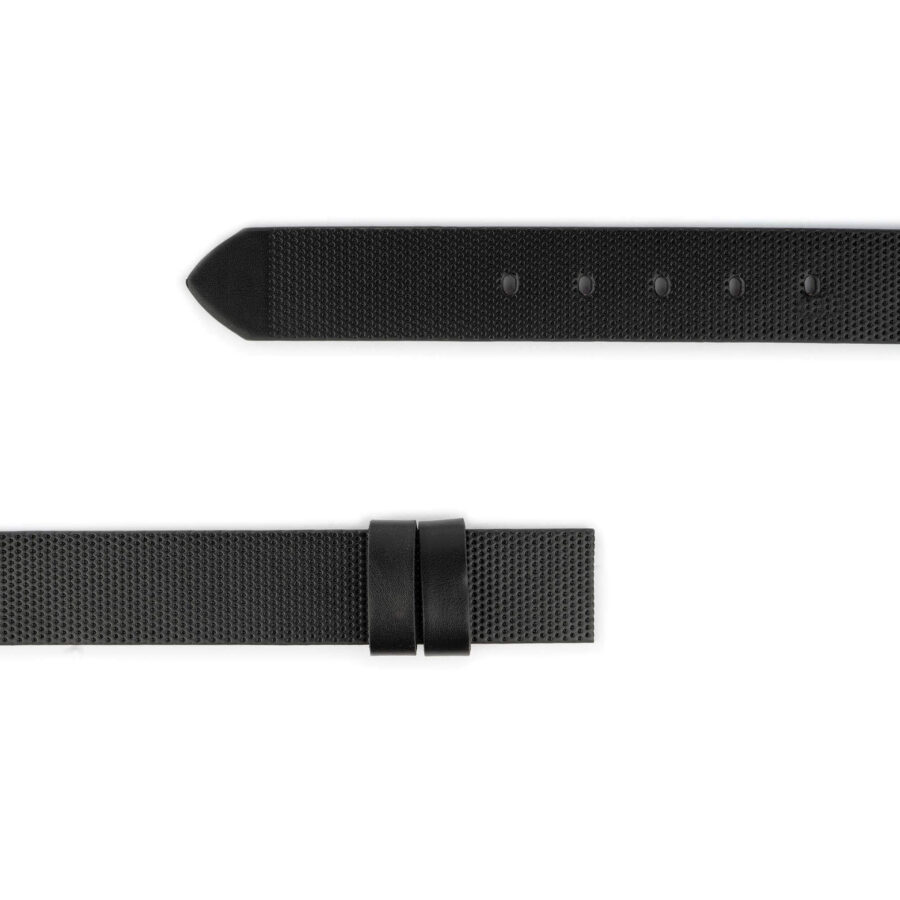 black vegan belt strap replacement dotted texture 2