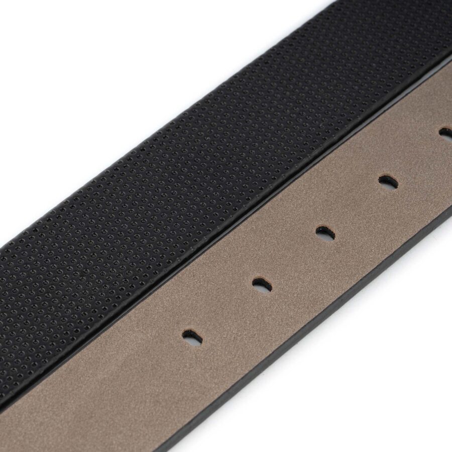 black vegan belt strap replacement dotted texture 3