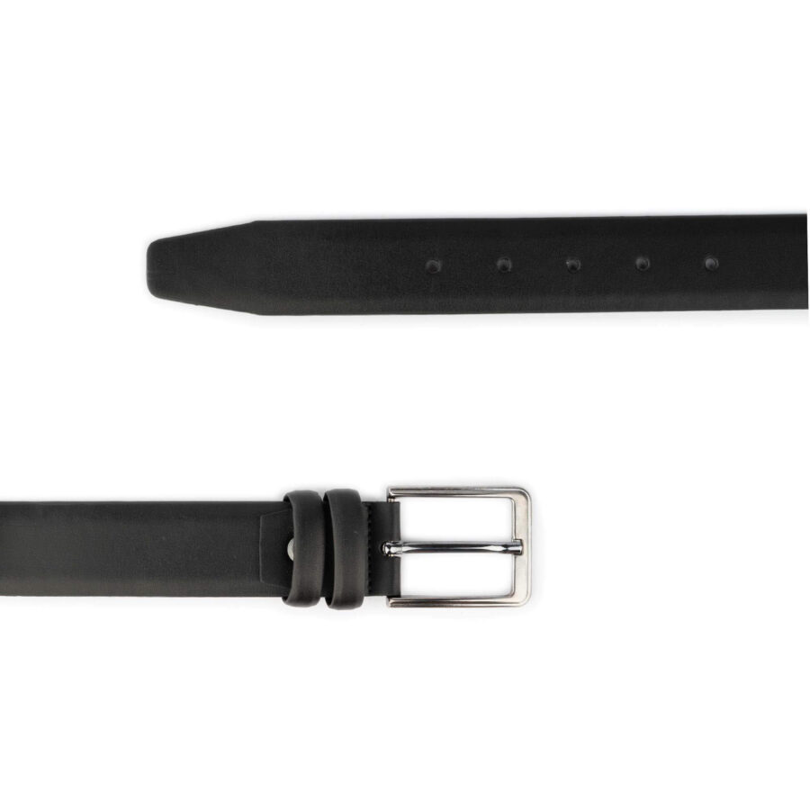 classic black vegan mens belt high quality 3 5 cm 2