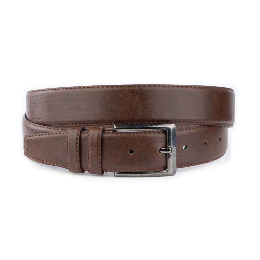 dark brown vegan mens belt for suit 1 03 29062024TRC