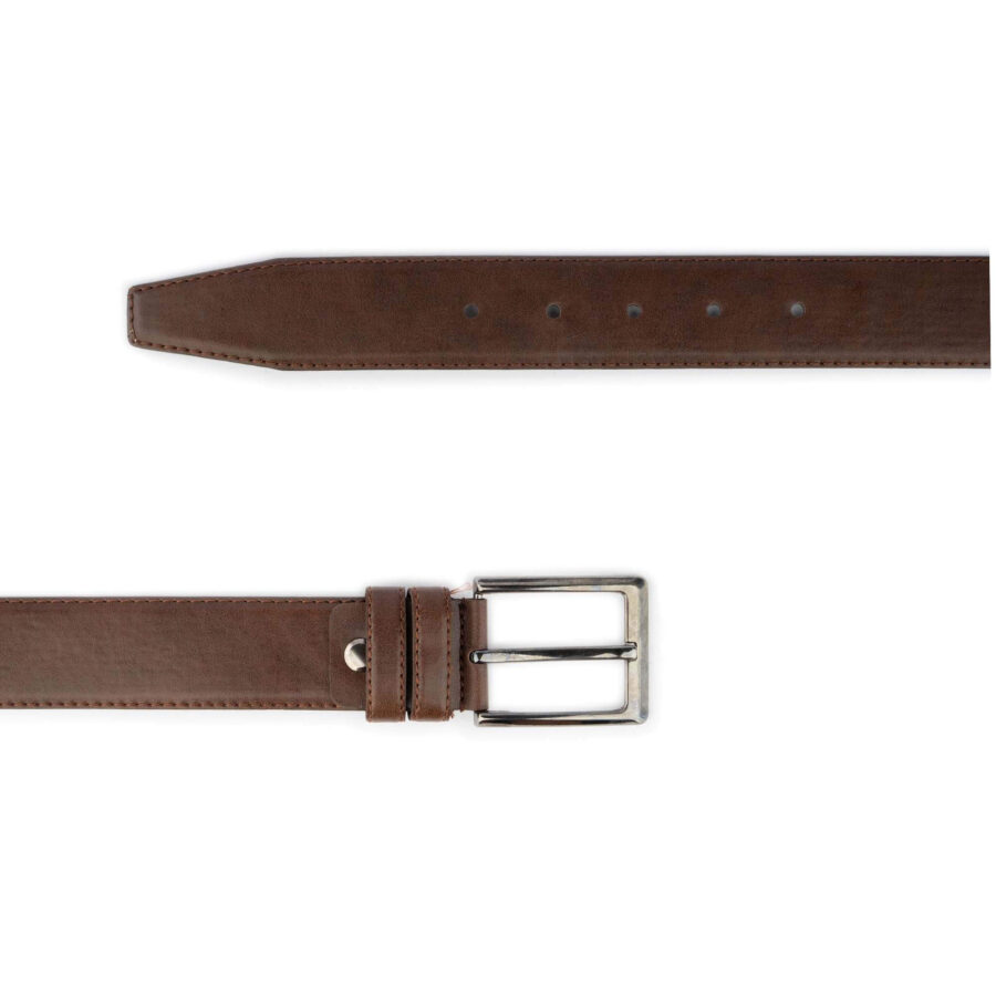 dark brown vegan mens belt for suit 2