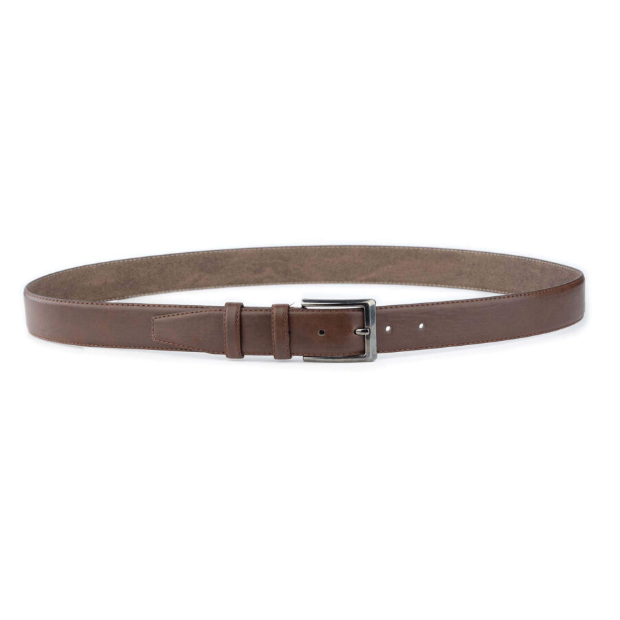 dark brown vegan mens belt for suit 4