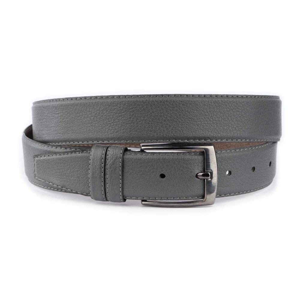 Buy Gray Vegan Mens Denim Belt - LeatherBeltsOnline.com