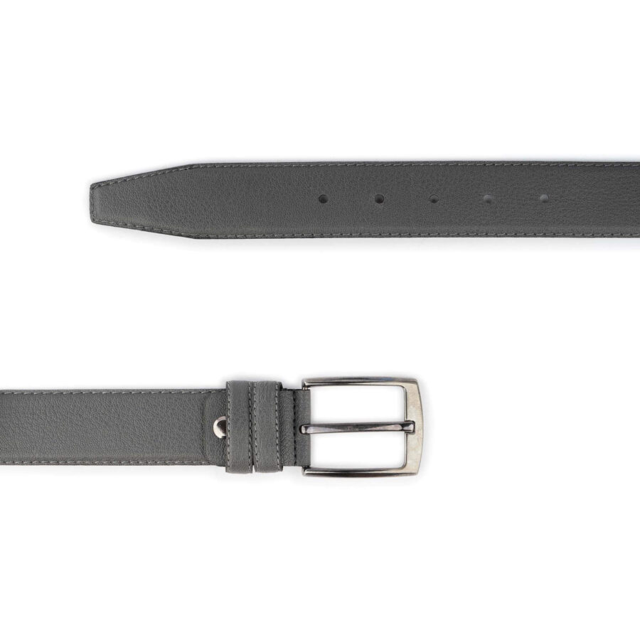 gray vegan mens denim belt 2