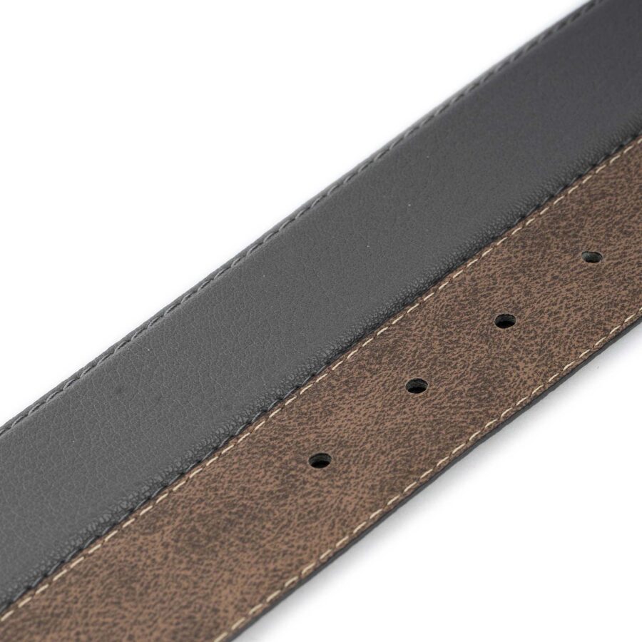 gray vegan mens denim belt 3