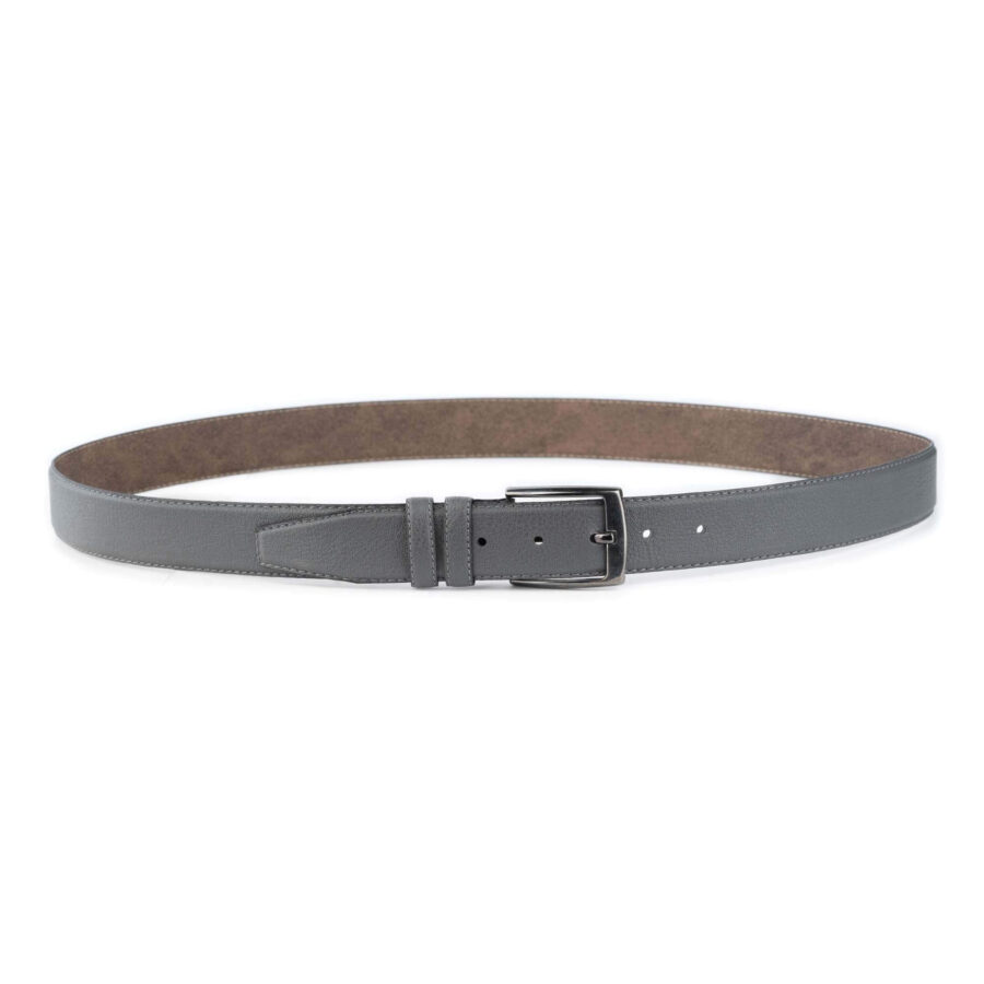 gray vegan mens denim belt 4