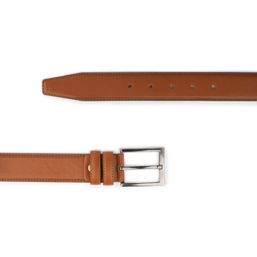 tobacco gents dress belt vegan leather 2